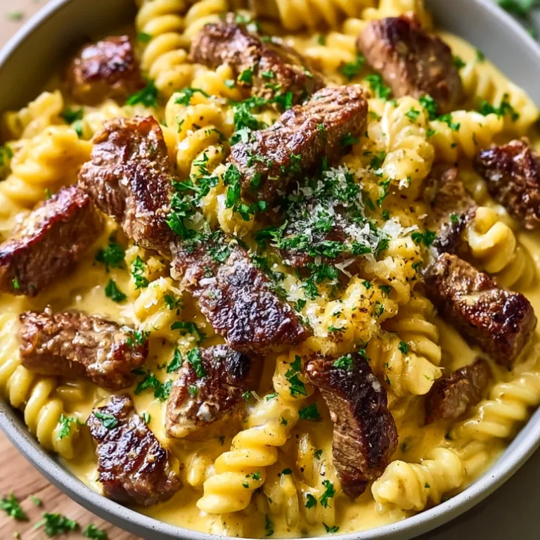 Creamy Garlic Butter Steak Pasta