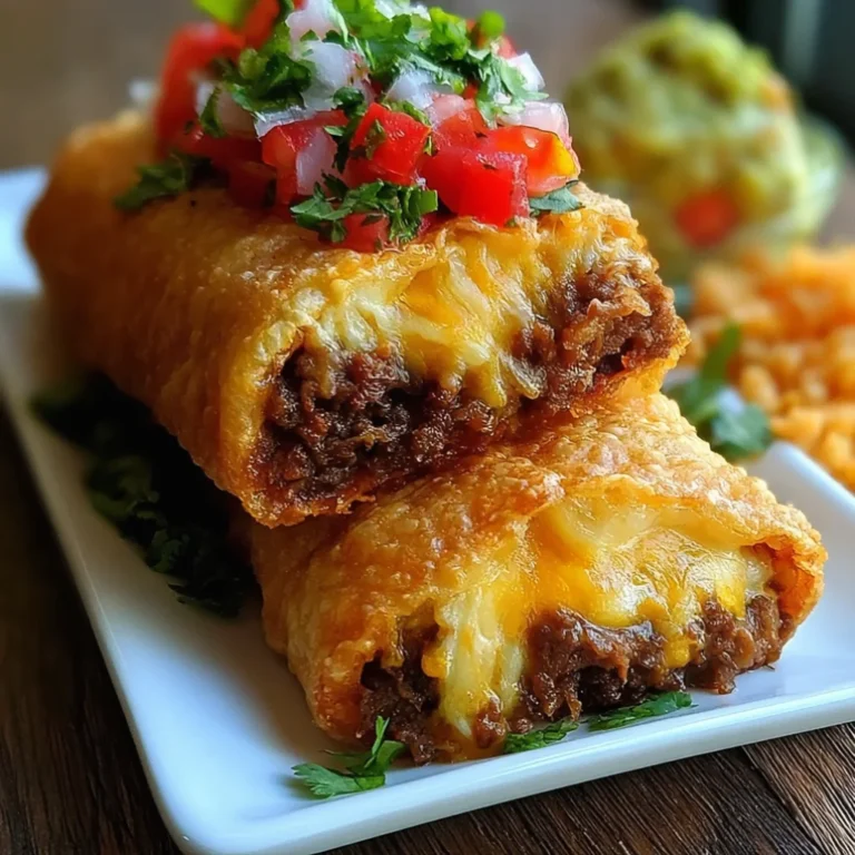 Crispy Beef & Cheese Chimichangas