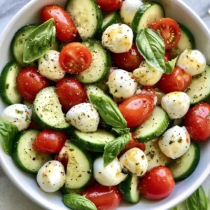 Easy and Delicious 5-Minute Fresh Cucumber Caprese Salad