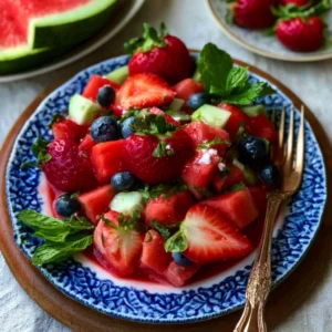 Easy and Delicious Watermelon Fruit Salad / Fresh Summer Recipe