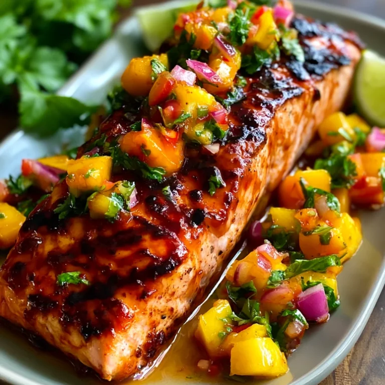 Easy Grilled BBQ Salmon with Mango Salsa