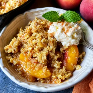 Easy Peach Crisp Recipe (With Fresh Peaches)