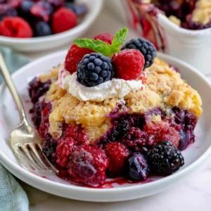 Frozen Fruit Dump Cake