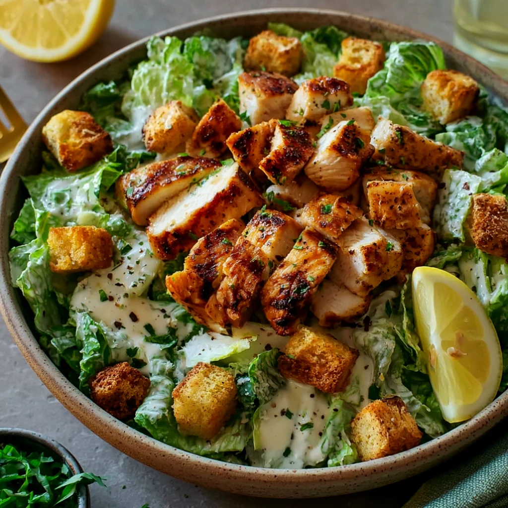 Healthy Chicken Caesar Salad