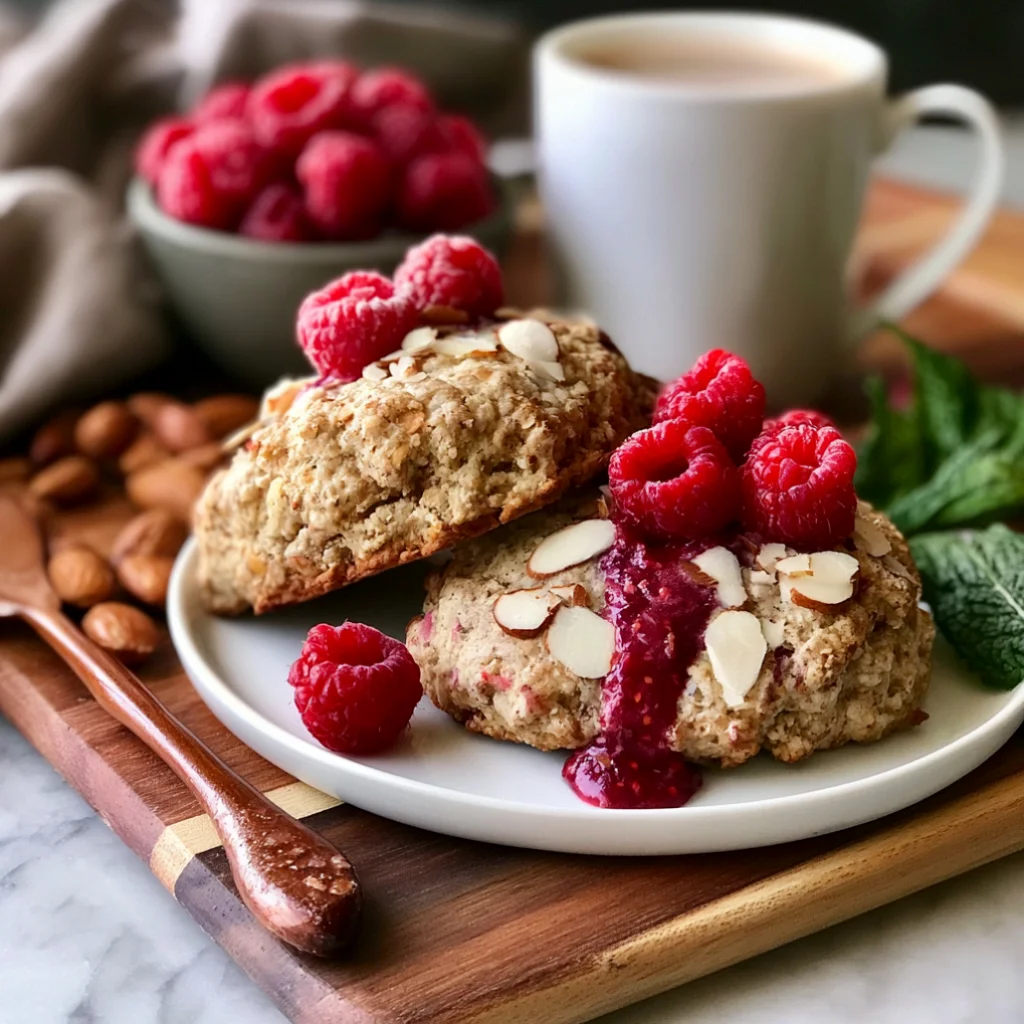 Healthy Raspberry Almond Scones