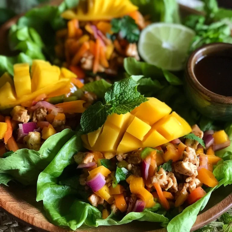 Mango Chicken Lettuce Wraps