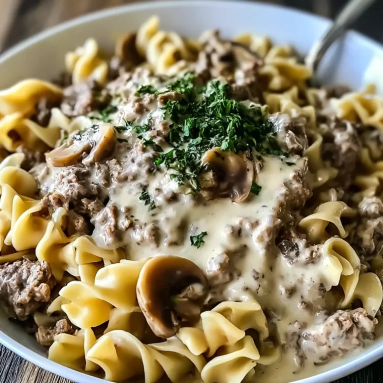 quick creamy ground beef stroganoff