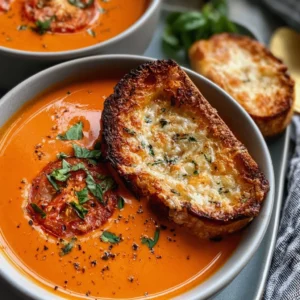 Roasted Tomato Soup with Crispy Gruyère Toasts Made Easy