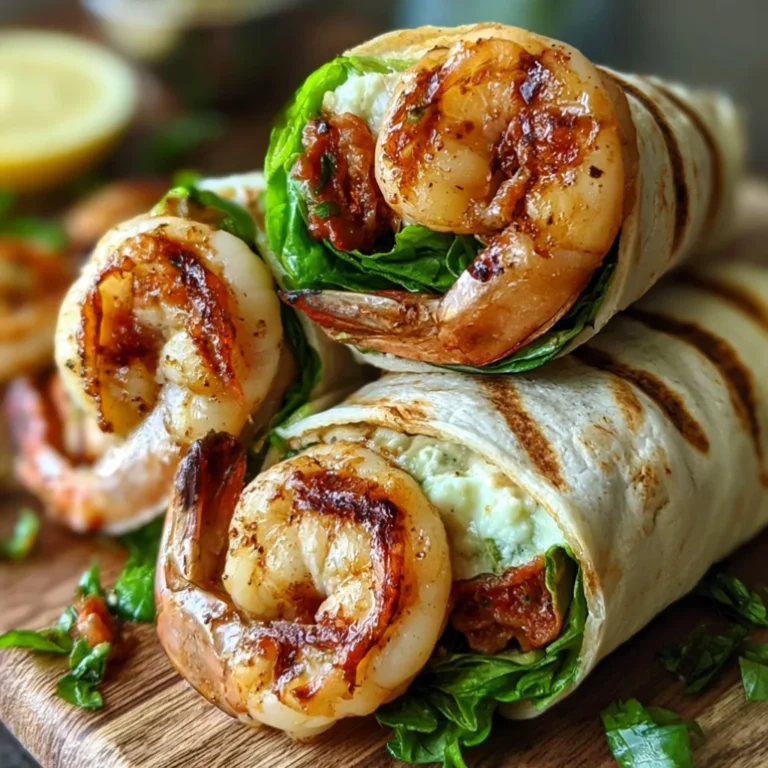 Zesty Grilled Shrimp Caesar Wraps